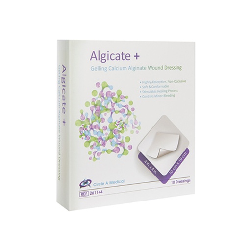[CIR-261144] Alginate+ Gelling Calcium Alginate Dressing, 4" x 4", Sterile 1s, 10/bx