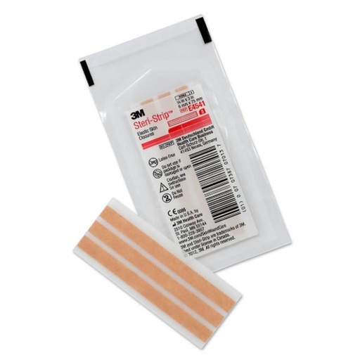 [MMM-E4541] Skin Closure Strip Steri-Strip™ Elastic 1/4 X 3 Inch Nonwoven Material Flexible Strip Tan
