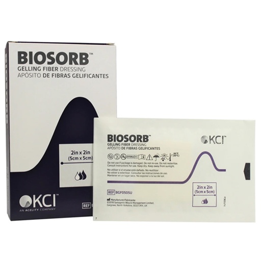 [MMM-BGF0505U] Gelling Fiber Dressing Biosorb™ Sodium Carboxymethyl Cellulose 2 X 2 Inch