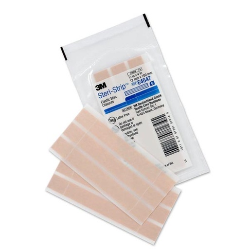 [MMM-E4547] Skin Closure Strip Steri-Strip™ Elastic 1/2 X 4 Inch Nonwoven Material Flexible Strip Tan