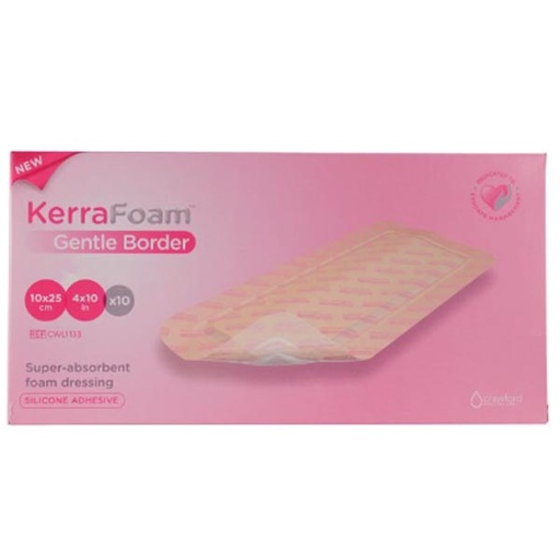 [MMM-CWL1133] Kerrafoam Gentle Border, 4 X 10in (10 X 25cm), 10/ctn, 18 ctn/cs