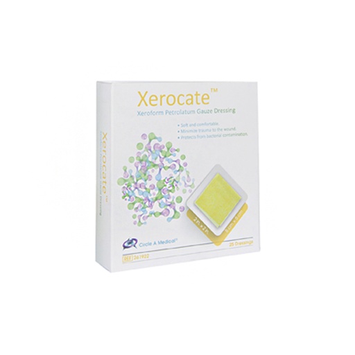 [CIR-261922] Xerocate Petrolatum Gauze Dressing, 2" x 2" Patch Peelable Foil Packs, 25/bx