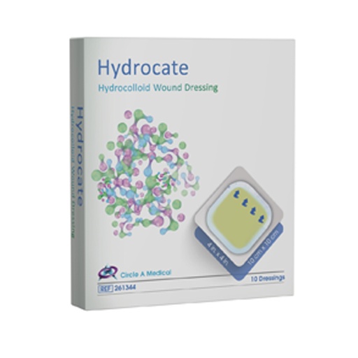 [CIR-261344] Hydrocate - Hydrocolloid Dressing, 4" x 4", Border, 10/bx