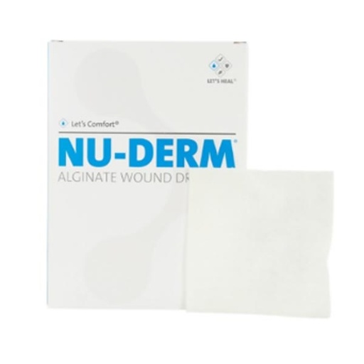 [MMM-AWD404] Alginate Dressing Nu-Derm® 4 X 4 Inch Square High G (Guluronic Acid) Alginate / CMC (carboxymethylcellulose fiber) Sterile