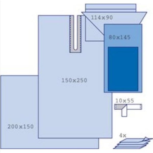 [MMM-9008A] Steri-Drape™ Head & Neck Pack: Head/ Neck Sheet, Hand Towels, Op Tape, Mayo Stand Cover, Adhesive Split Sheet, Back Table Cover, 10/bx, 2 bx/cs