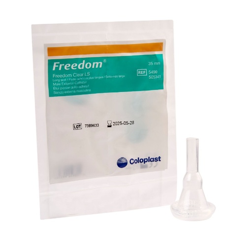[COL-5490] Male External Catheter Freedom Clear® LS Self-Adhesive Seal Silicone Large