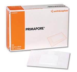 [SMI-66000317] Adhesive Dressing Primapore 3-1/8 X 4 Inch Polyester Rectangle White Sterile