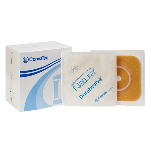 [CON-413155] Ostomy Barrier Sur-Fit Natura® Trim to Fit, Extended Wear Durahesive® Without Tape 45 mm Flange Hydrocolloid 1 to 1-1/4 Inch Opening 4 X 4 Inch
