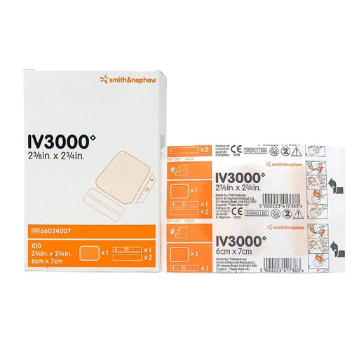 [SMI-66024007] I.V. Dressing IV3000™ REATIC Film 2-3/8 X 2-3/8 Inch Sterile