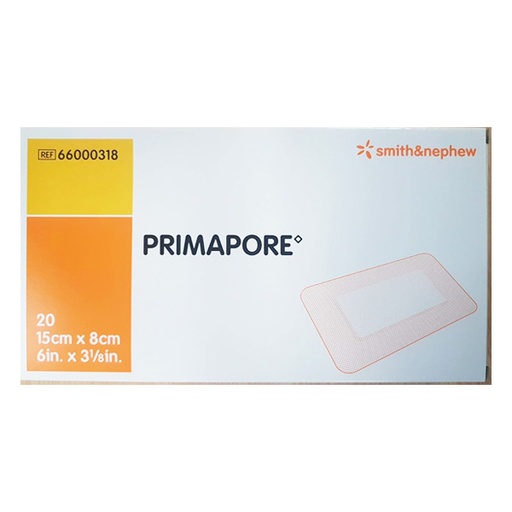 [SMI-66000318] Adhesive Dressing Primapore 3-1/8 X 6 Inch Polyester Rectangle White Sterile