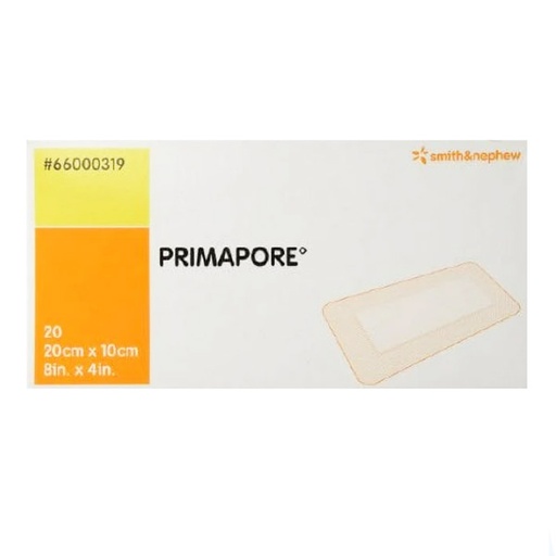 [SMI-66000319] Adhesive Dressing Primapore 4 X 8 Inch Polyester Rectangle White Sterile