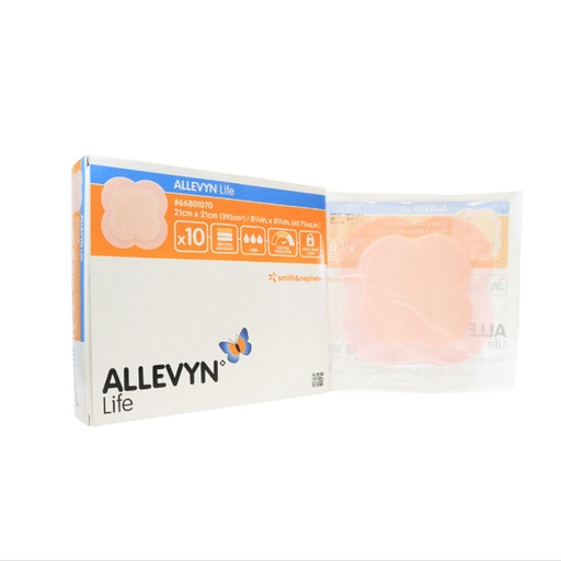 [SMI-66801070] Silicone Foam Dressing Allevyn Life 8-1/4 X 8-1/4 Inch Quadrilobe Silicone Adhesive with Border Sterile