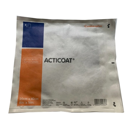 [SMI-20301] Silver Dressing Acticoat 8 X 16 Inch Rectangle Sterile