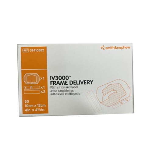 [SMI-59410882] I.V. Dressing IV3000 Frame Delivery Film 4 X 4-3/4 Inch Sterile