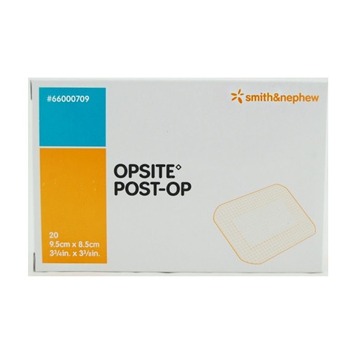 [SMI-66000709] Transparent Film Dressing with Pad OpSite Post Op Rectangle 3-3/8 X 3-3/4 Inch 3 Tab Delivery Without Label Sterile