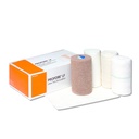 4 Layer Compression Bandage System Profore LF 5-1/2 X 8 Inch / 4 Inch X 4 Yard / 4 Inch X 3 Yard / 4 Inch X 2-4/5 Yard Standard Compression Self-adherent / Tape Closure Tan / White NonSterile