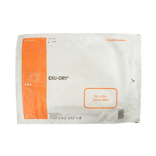 [SMI-5999009] Wound Dressing Exu-Dry Polyethylene / Rayon / Cellulose 9 X 15 Inch