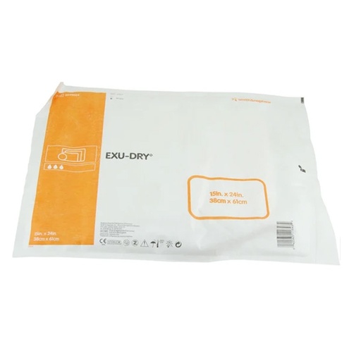 [SMI-5999024] Wound Dressing Exu-Dry Polyethylene / Rayon / Cellulose 15 X 24 Inch