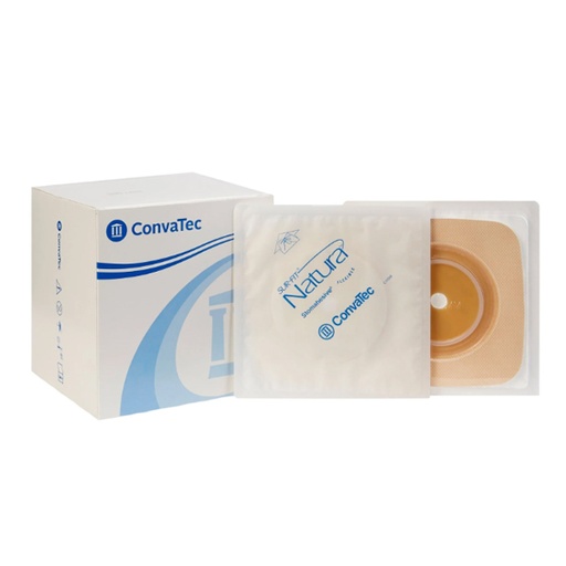 [CON-125265] Ostomy Barrier Sur-Fit Natura® Trim to Fit, Standard Wear Stomahesive® Tan Tape 57 mm Flange Sur-Fit® Natura® System Hydrocolloid 1-3/8 to 1-3/4 Inch Opening 5 X 5 Inch