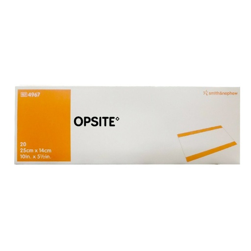 [SMI-4967] Transparent Film Dressing OpSite Rectangle 5-1/2 X 10 Inch 2 Tab Delivery Without Label Sterile