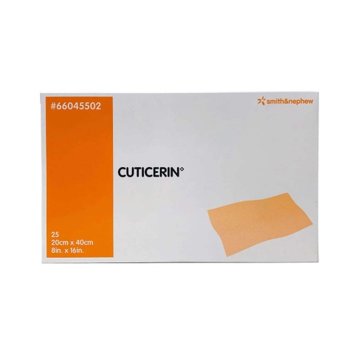 [SMI-66045502] Impregnated Dressing Cuticerin 20 X 40 cm Gauze Cuticerin Ointment Sterile