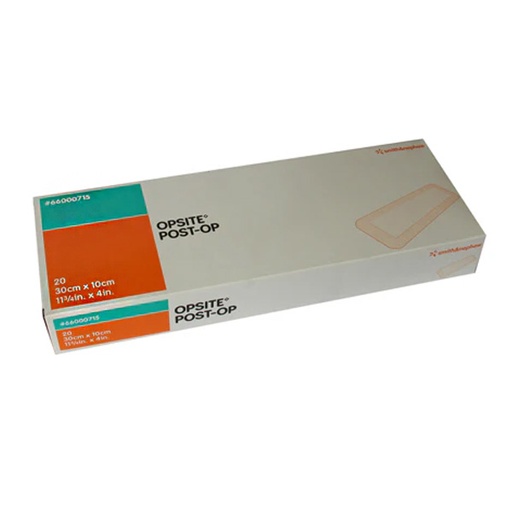 [SMI-66000715] Transparent Film Dressing with Pad OpSite Post Op Rectangle 4 X 11-3/4 Inch 3 Tab Delivery Without Label Sterile