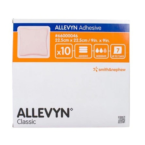 [SMI-66000046] Foam Dressing Allevyn Adhesive 9 X 9 Inch Square Adhesive with Border Sterile