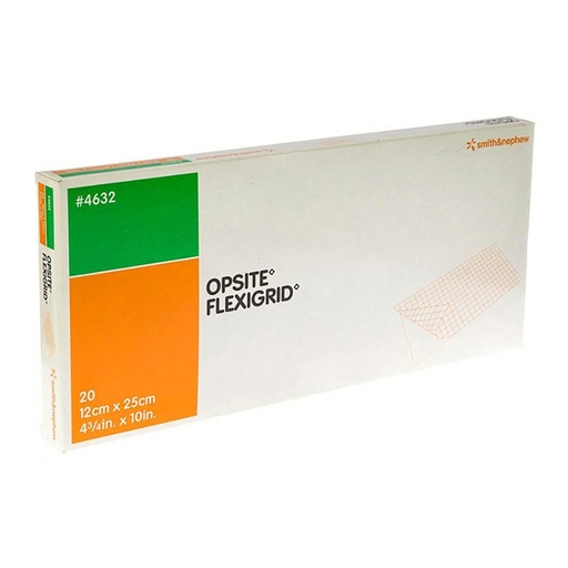 [SMI-66024632] Transparent Film Dressing OpSite Flexigrid Rectangle 4-3/4 X 10 Inch 2 Tab Delivery Without Label Sterile