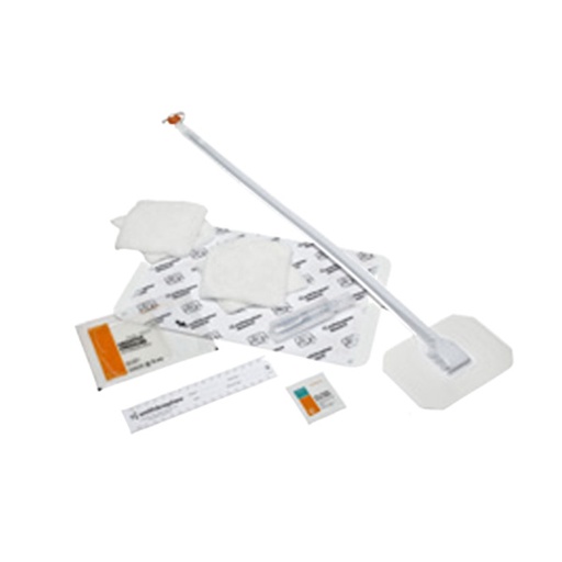 [SMI-66800934] Medium Kit Includes: Soft Port, (2) AMD Gauze 6" x 6.7", Non-Adherent Gauze 3" x 8", Transparent Film 8" x 12", Saline Bullet, Sachet of No-Sting Skin Prep, Wound Ruler, 5 bx/cs