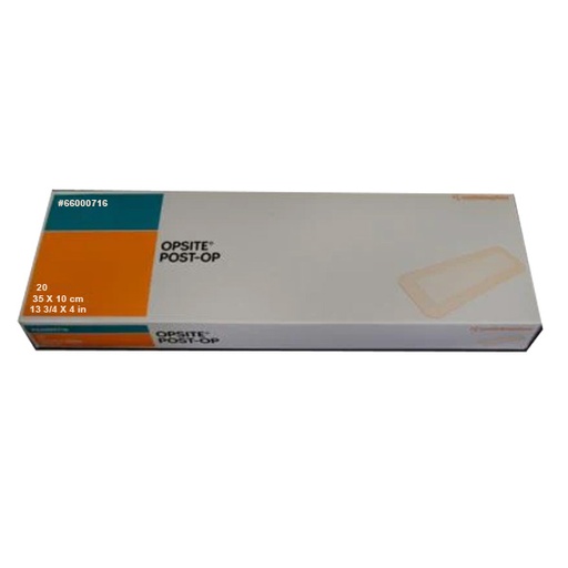 [SMI-66000716] Transparent Film Dressing with Pad OpSite Post Op Rectangle 4 X 13-3/4 Inch 3 Tab Delivery Without Label Sterile