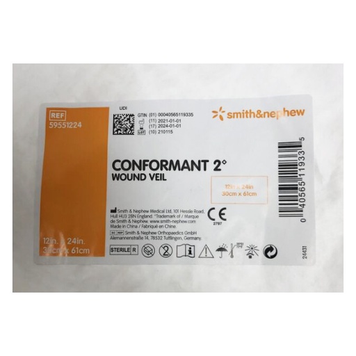 [SMI-59551224] Wound Contact Layer Dressing Conformant 2 Polyethylene 12 X 24 Inch Sterile
