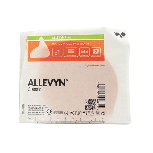 [SMI-66007630] Foam Dressing Allevyn 4-1/2 X 5-1/2 Inch Heel Cup Style Non-Adhesive without Border Sterile