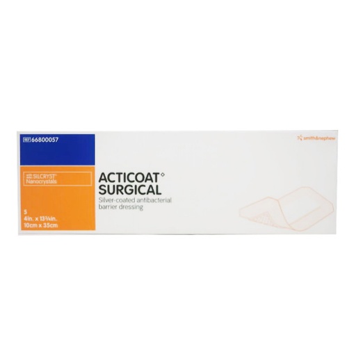 [SMI-66800057] Silver Foam Dressing Acticoat Surgical 4 X 13-3/4 Inch Rectangle Sterile