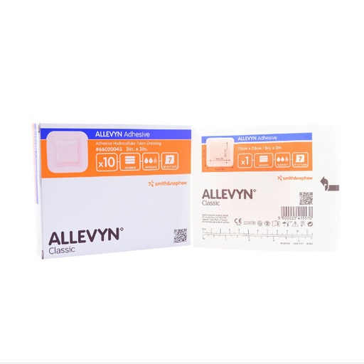[SMI-66020043] Foam Dressing Allevyn Adhesive 3 X 3 Inch Square Adhesive with Border Sterile