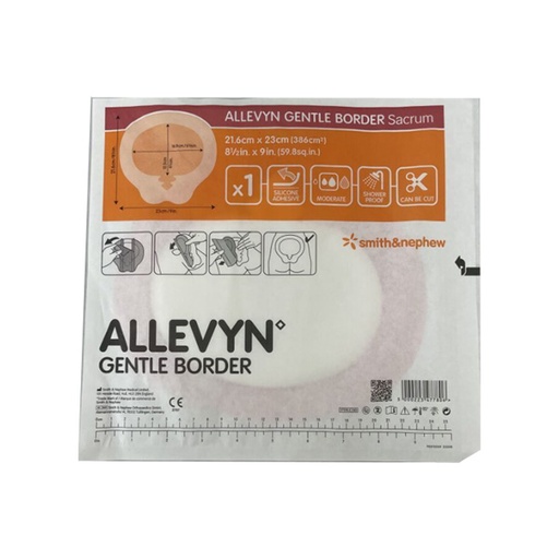 [SMI-66020404] Silicone Foam Dressing Allevyn Gentle Border 8-1/2 X 9 Inch Sacral Silicone Gel Adhesive with Border Sterile