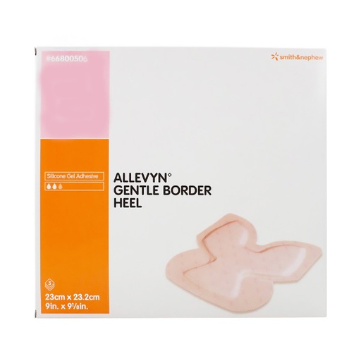 [SMI-66800506] Silicone Foam Dressing Allevyn Gentle Border Heel 9 X 9 Inch Heel Silicone Gel Adhesive with Border Sterile