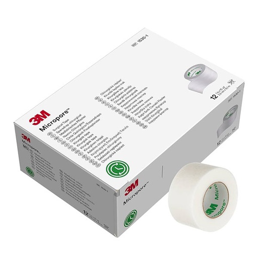 [MMM-1530-1] Medical Tape 3M™ Micropore™ Easy Tear Paper 1 Inch X 10 Yard White NonSterile