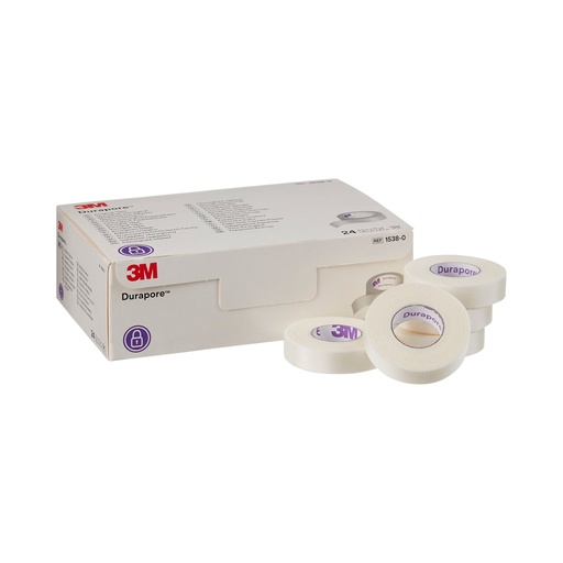 [MMM-1538-0] Medical Tape 3M™ Durapore™ High Adhesion Silk-Like Cloth 1/2 Inch X 10 Yard White NonSterile
