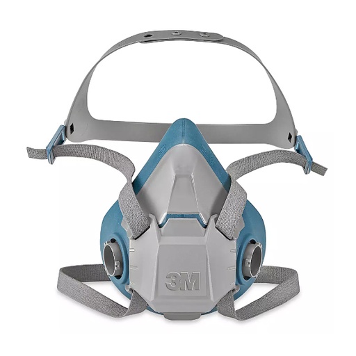 [MMM-6503] 3M™ Rugged Comfort Reusable Respirator Industrial Half Face 4 Point Adjustable Head Strap Large Gray / Teal