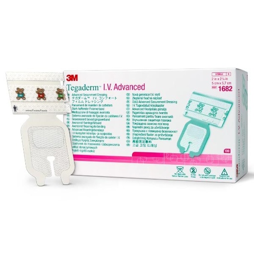 [MMM-1682] I.V. Specialty Dressing 3M™ Tegaderm™ Adhesive / Film 2 X 2-1/4 Inch Sterile