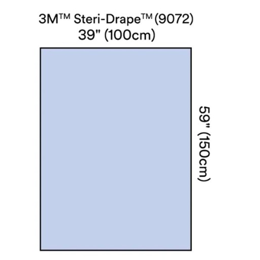 [MMM-9072] General Purpose Drape 3M™ Steri-Drape™ Drape Sheet / Back Table Cover 44 W X 59 L Inch Sterile