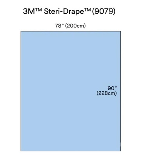 [MMM-9079] General Purpose Drape 3M™ Steri-Drape™ Drape Sheet / Back Table Cover 78 W X 90 L Inch Sterile