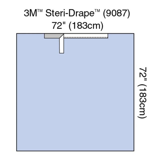 [MMM-9087] Steri-Drape™ Adhesive Drape Sheet, 72" x 72", Absorbent Impervious Material, 25/bx, 2 bx/cs