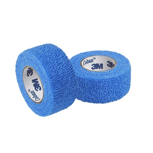 [MMM-1581B] Cohesive Bandage 3M™ Coban™ 1 Inch X 5 Yard Standard Compression Self-adherent Closure Blue NonSterile