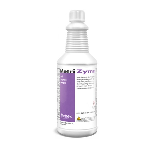 [MET-10-4005] Dual Enzymatic Instrument Detergent MetriZyme® Liquid Concentrate 1 Quart Bottle Mint Scent