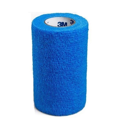 [MMM-1584B] Cohesive Bandage 3M™ Coban™ 4 Inch X 5 Yard Standard Compression Self-adherent Closure Blue NonSterile