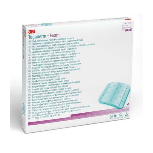 [MMM-90603] Foam Dressing 3M™ Tegaderm™ High Performance 8 X 8 Inch Square Non-Adhesive without Border Sterile