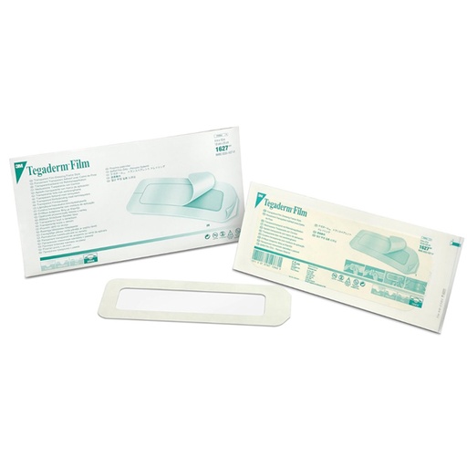 [MMM-1627] Transparent Film Dressing 3M™ Tegaderm™ Rectangle 4 X 10 Inch Frame Style Delivery With Label Sterile