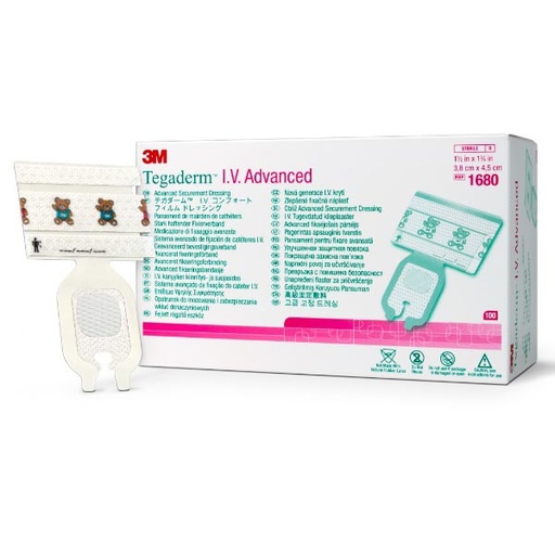 [MMM-1680] I.V. Specialty Dressing 3M™ Tegaderm™ Adhesive / Film 1-1/2 X 1-3/4 Inch Sterile
