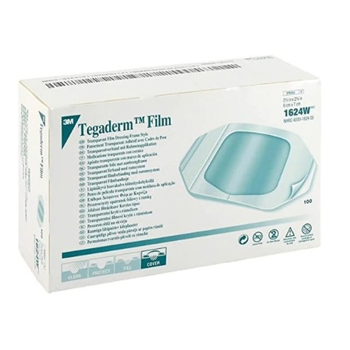 [MMM-1634] Transparent Film Dressing 3M™ Tegaderm™ Rectangle 2-3/8 X 2-3/4 Inch Frame Style Delivery With Label Sterile